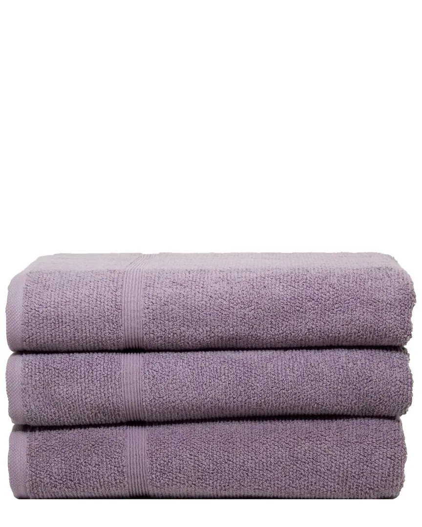 Rice Effect Bath Towels Set of 3 - Heather, Cotton image