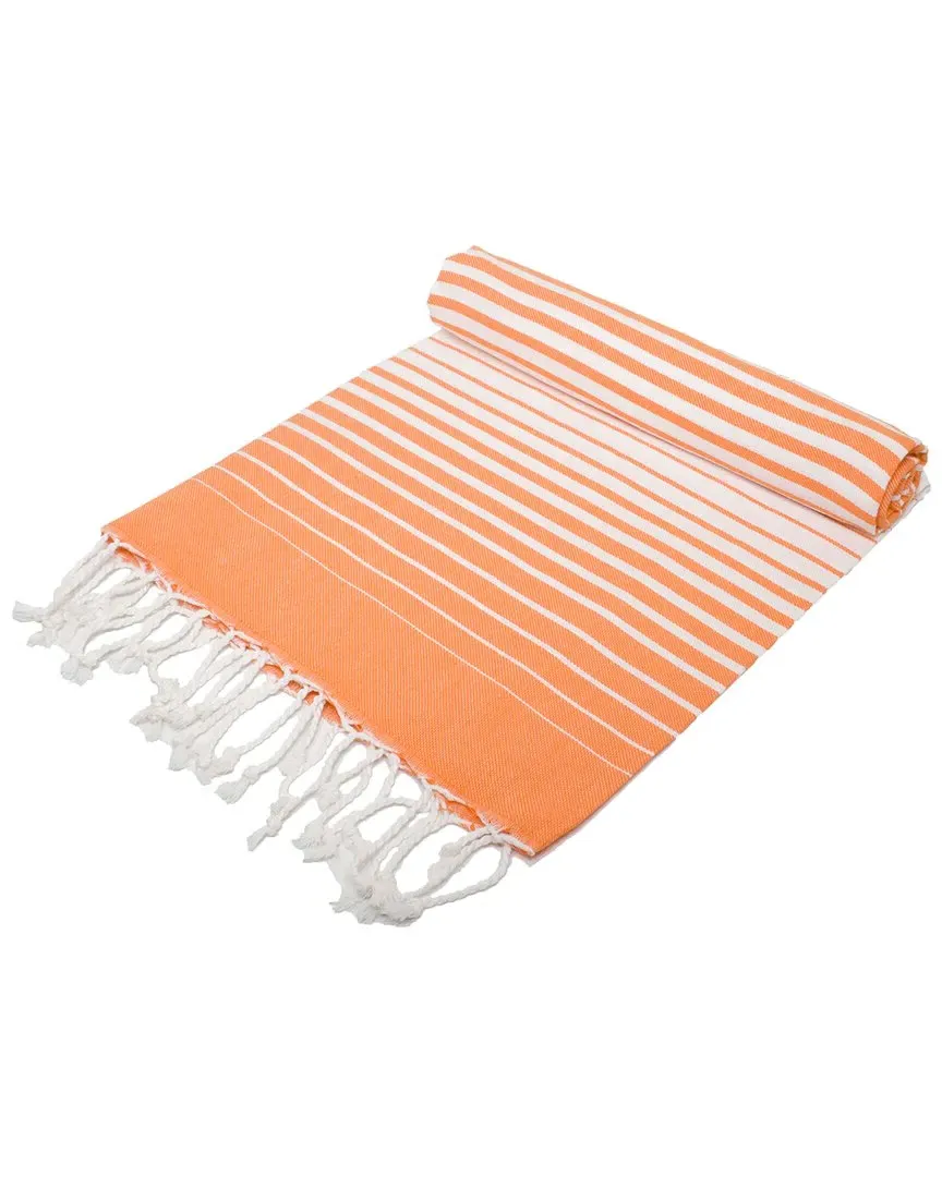 Wellwet Mira Linen Beach Towel - Orange, Cotton