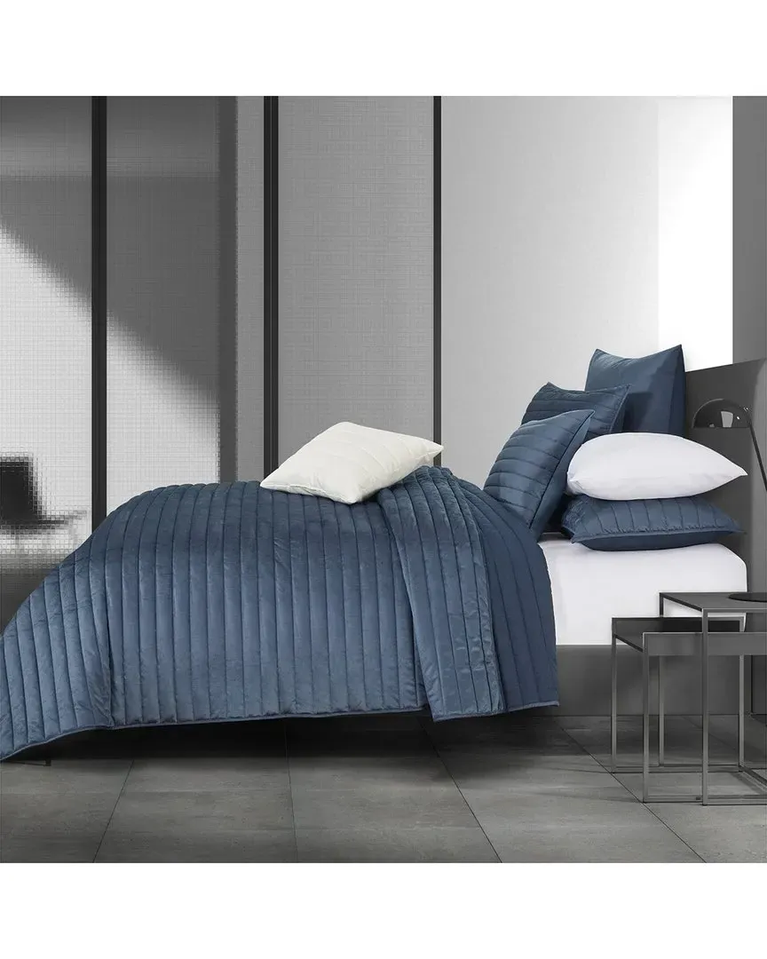 J. Queen Valencia Quilt Set - Navy, Polyester image