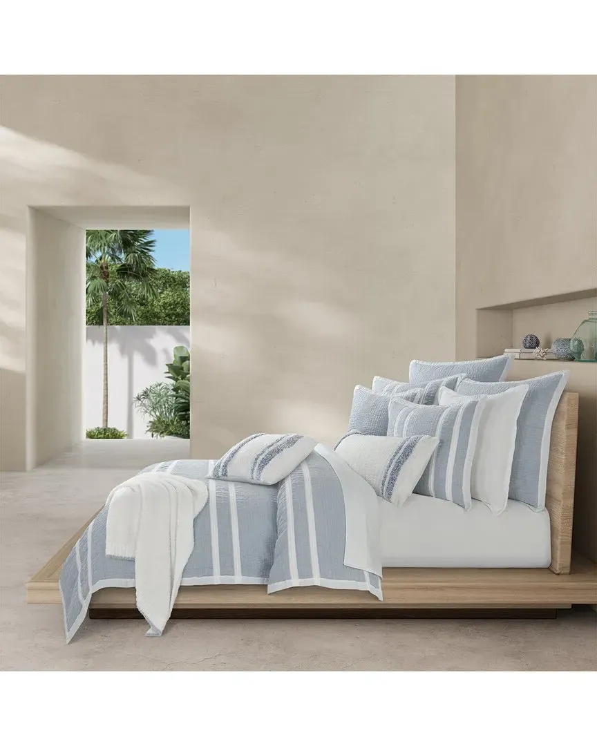 Beachwood Duvet Cover - Sky Blue, Cotton Linen image