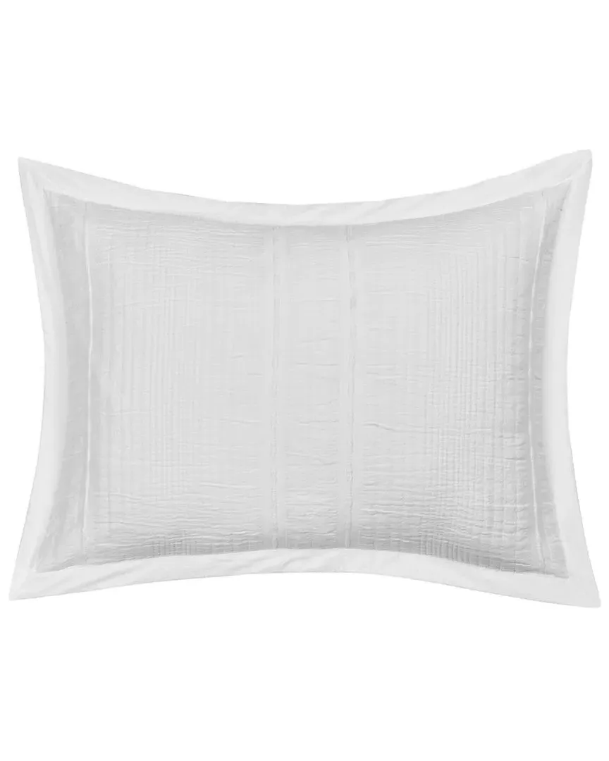 Brentwood Pillow Sham - White, Cotton Linen