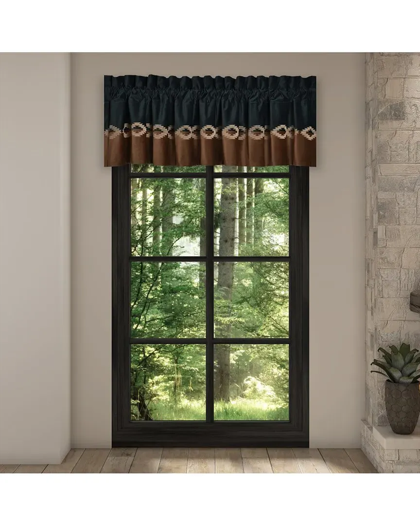 Baja Straight Window Valance - Teal, Polyester image