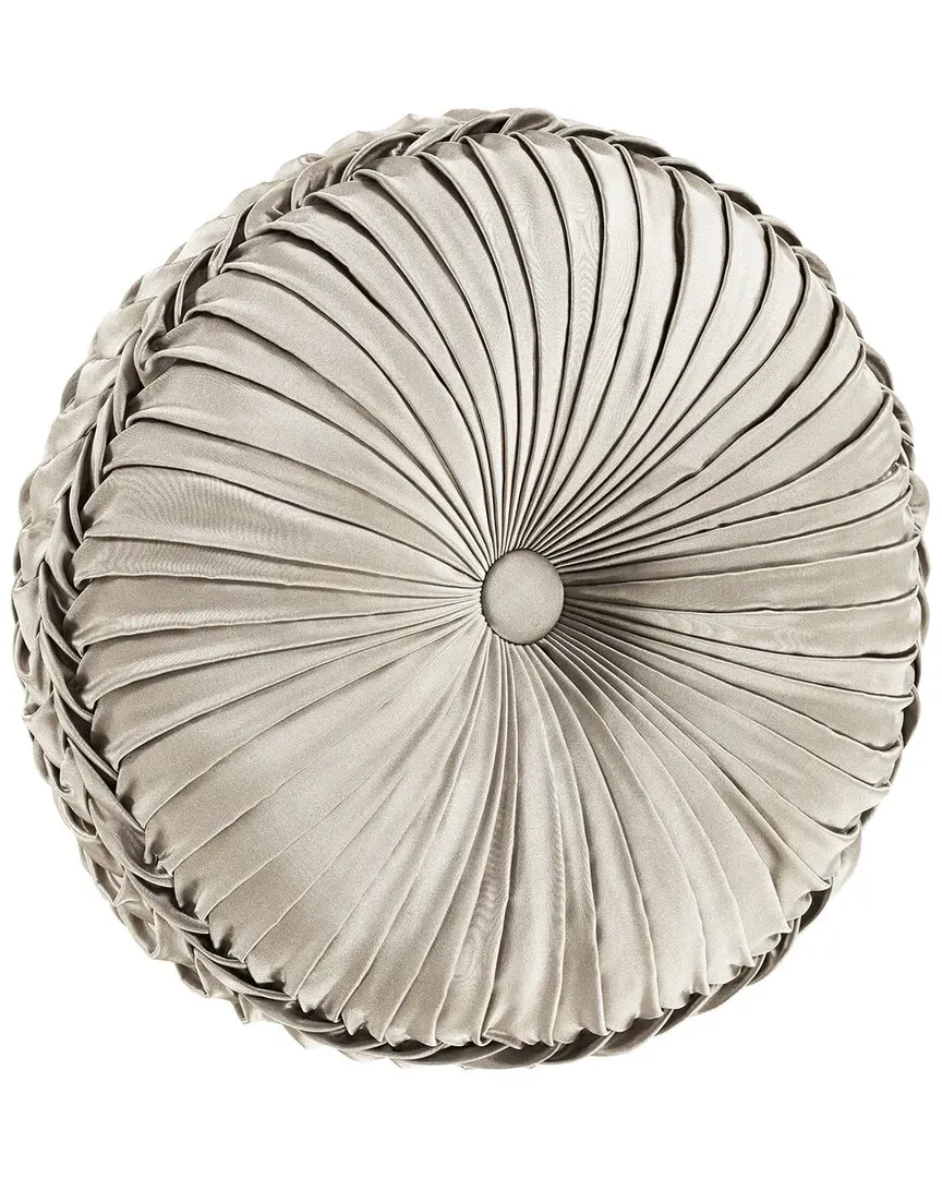 Brunello Tufted Round Throw Pillow - Flax, Polyester