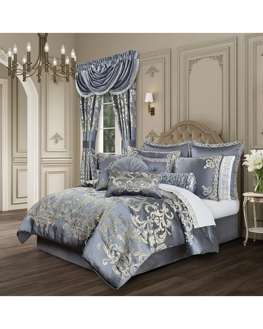 Dicaprio King Size Comforter Set - Powder Blue, Polyester