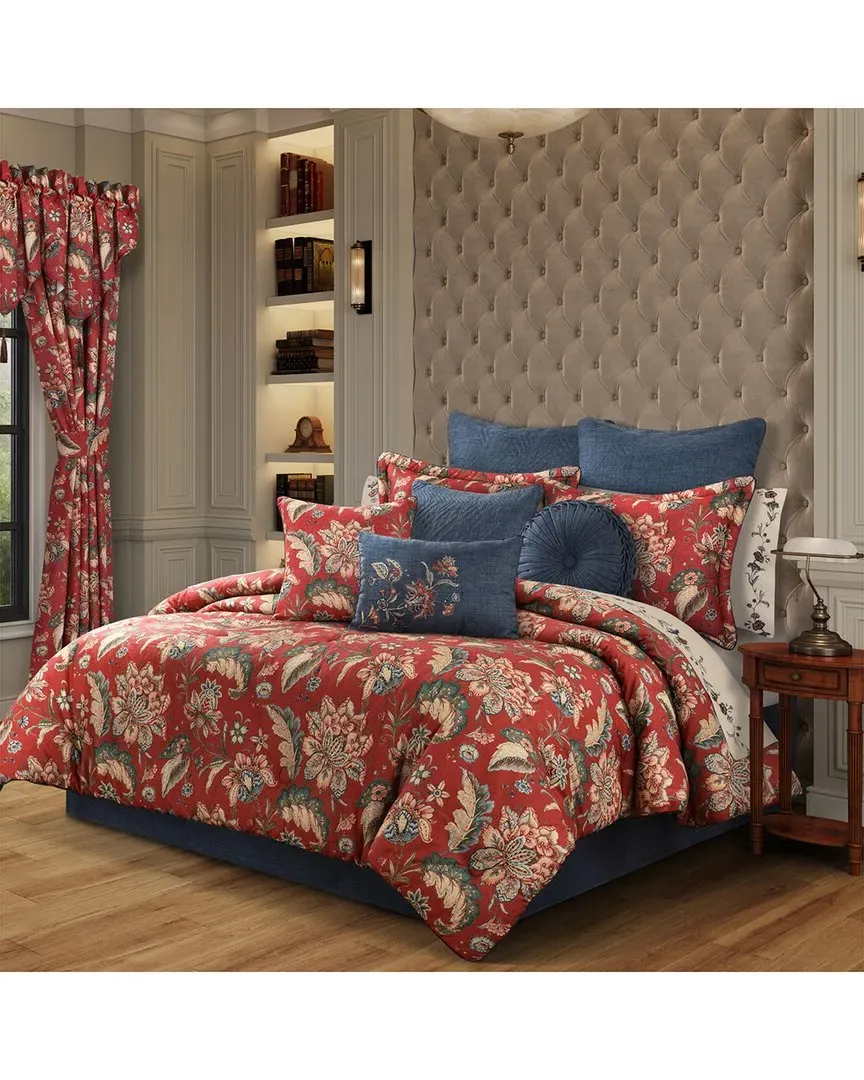 Enchanted Garden Comforter Set - Red, Cotton