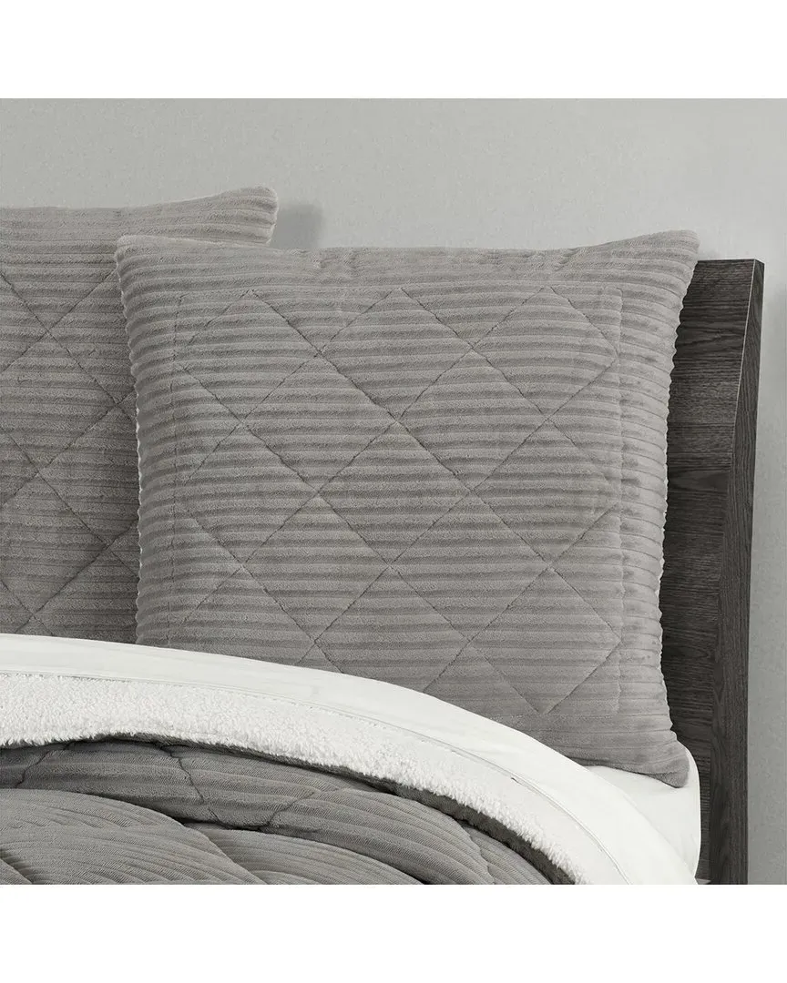 Everett Euro Sham - Light Grey, Polyester