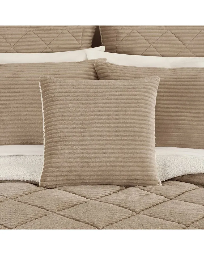 Everett Square Decorative Throw Pillow - Beige, Polyester image