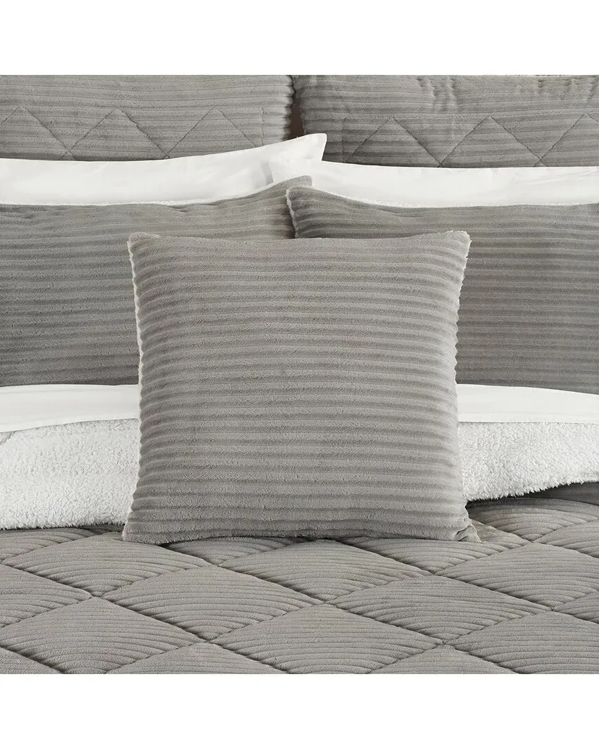 Everett Square Decorative Throw Pillow - Grey, Polyester