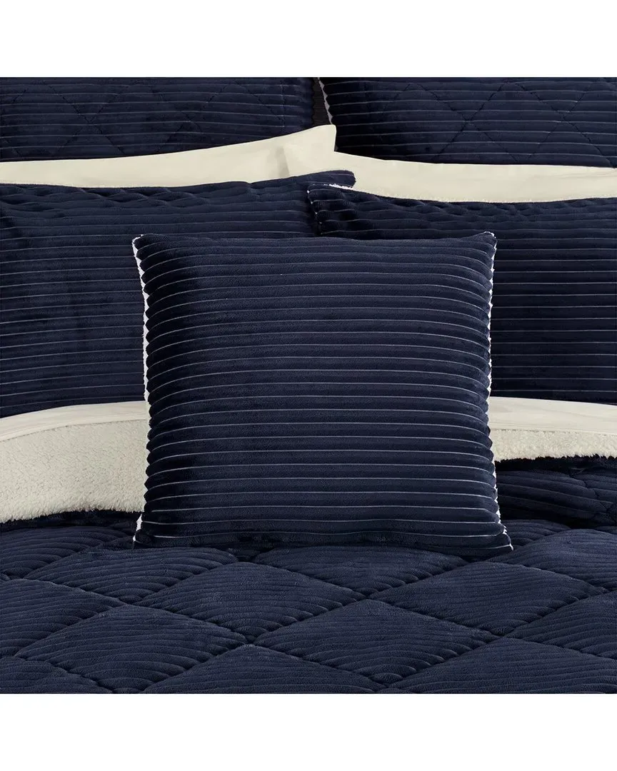 Everett Square Decorative Throw Pillow - Navy, Polyester