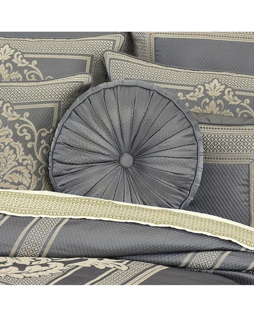 Excelsior Tufted Round Throw Pillow - French Blue image