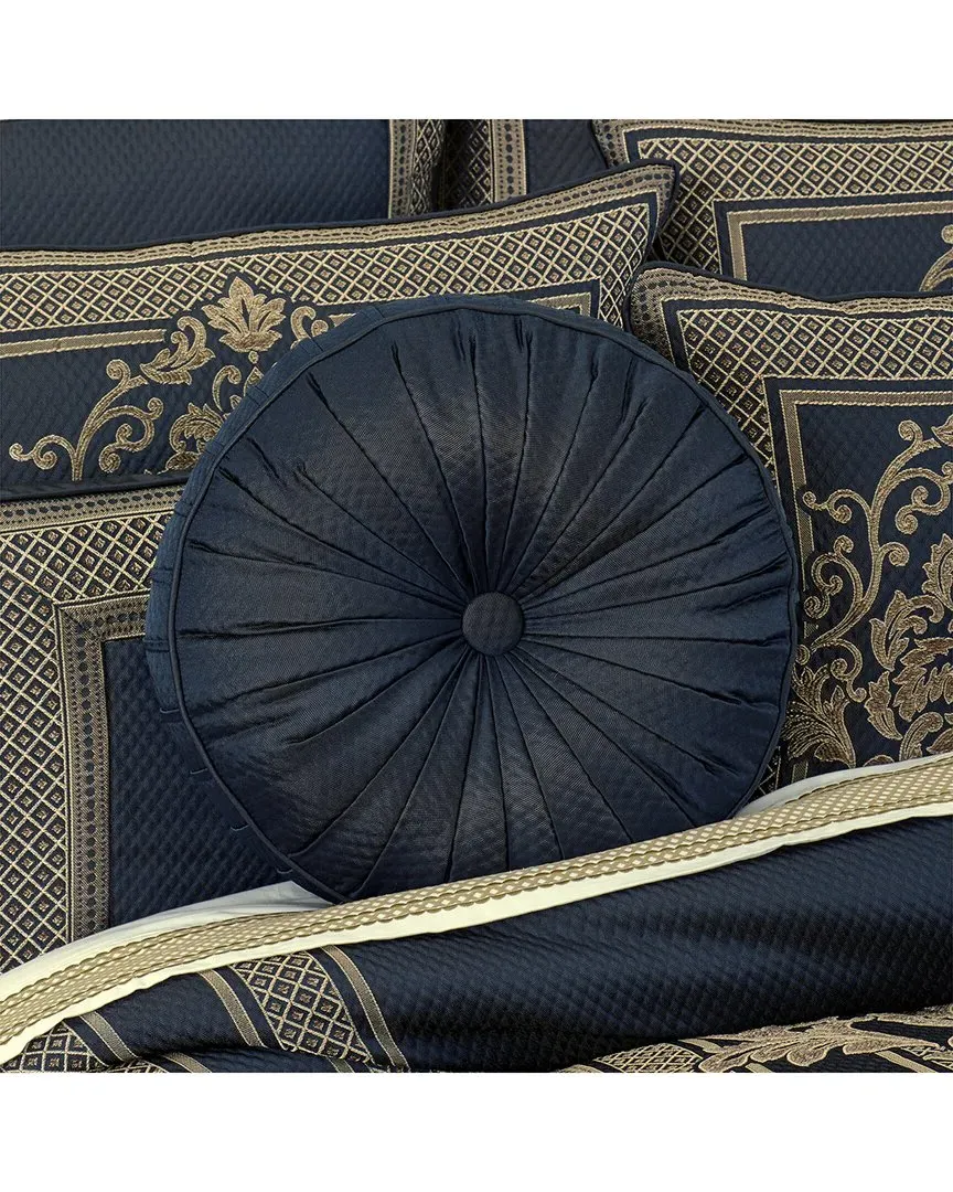 Excelsior Tufted Round Throw Pillow - Royal Blue