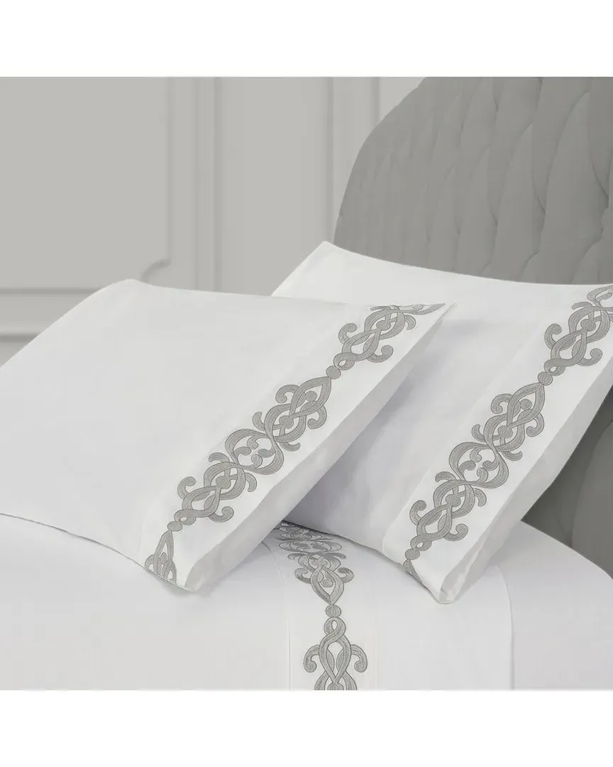 Imperial 300 Thread Count Pillowcase Set - Silver, Cotton