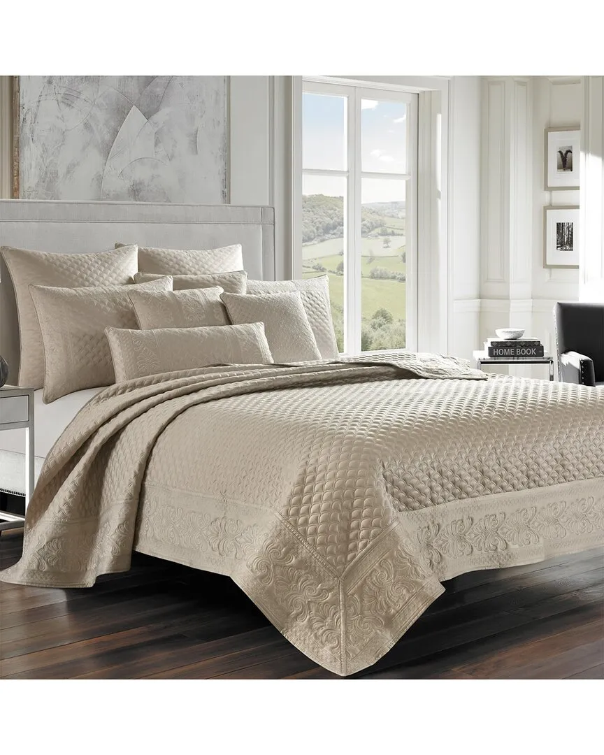 Lyndon King Coverlet - Pearl, Polyester