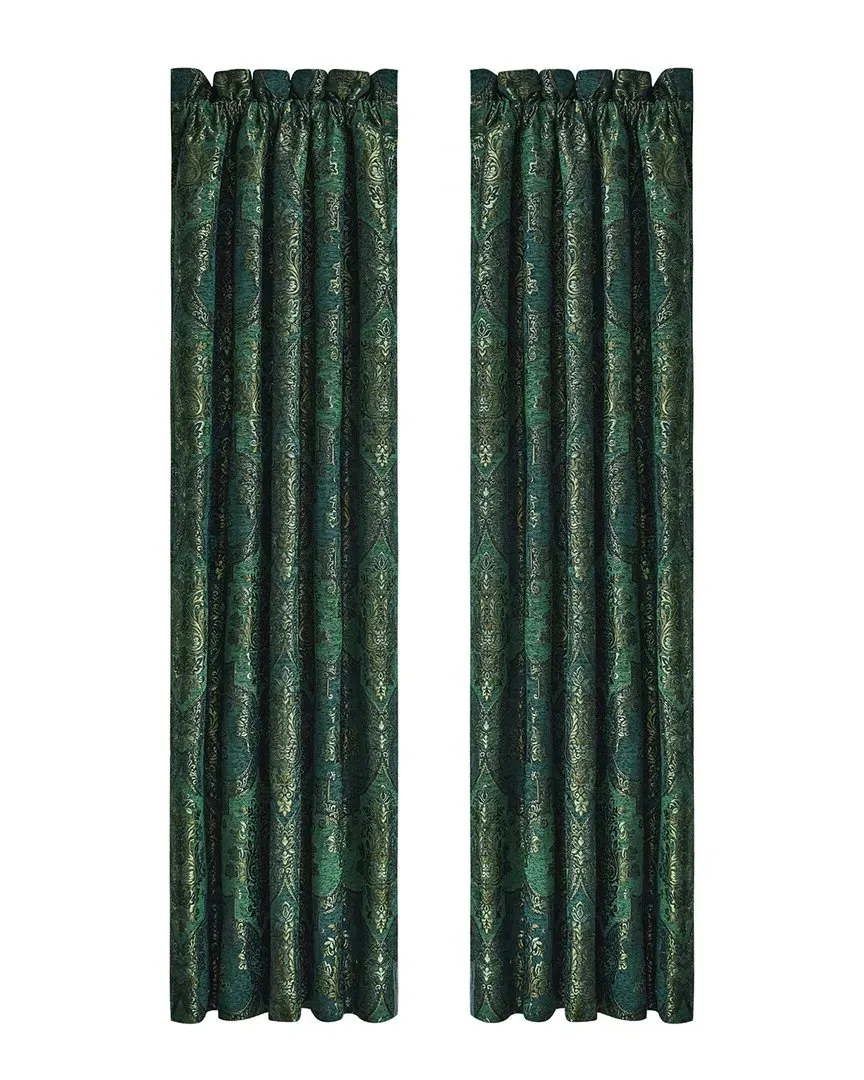 Nancy Window Panel Pair - Teal, Polyester