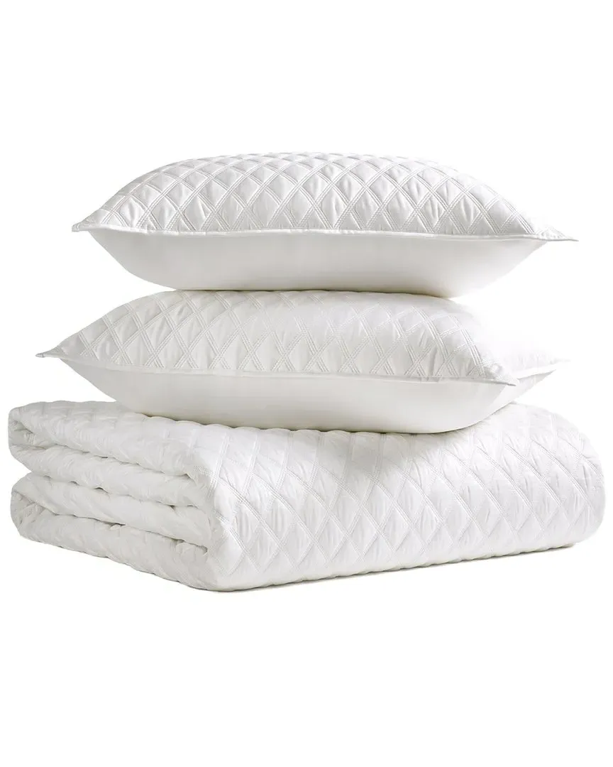 Premier Full/Queen Quilt Set - White, Cotton