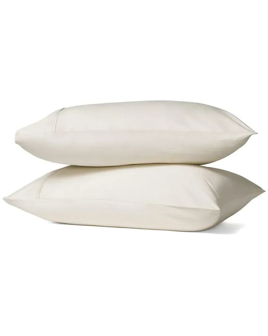 Premier King Size Pillow Case Pair - Parchment, Cotton Sateen