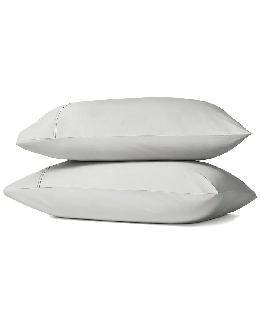 Premier King Size Pillow Case Pair - Platinum, Cotton Sateen