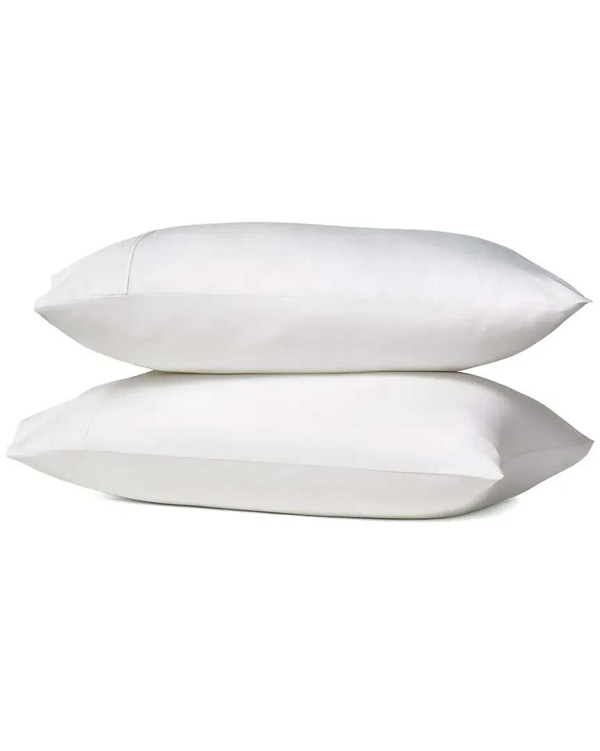 Premier King Size Pillow Case Pair - White, Cotton Sateen