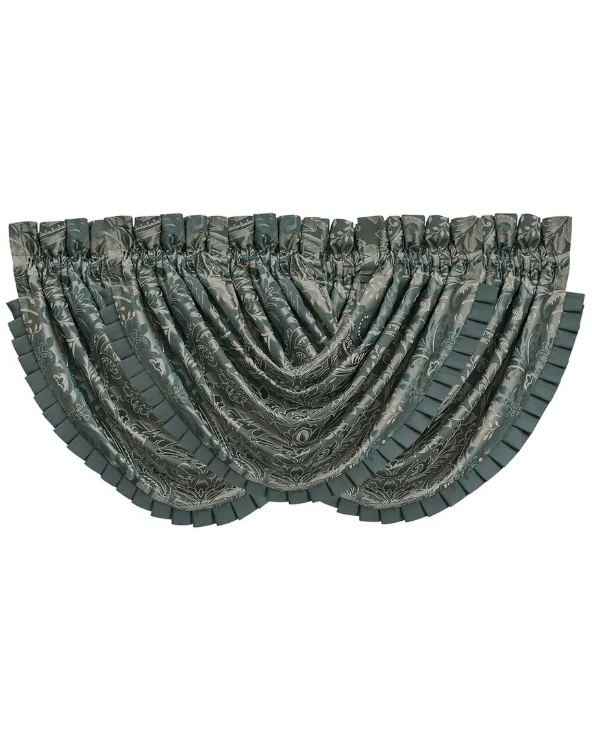 Renata Waterfall Valance - Teal, Polyester