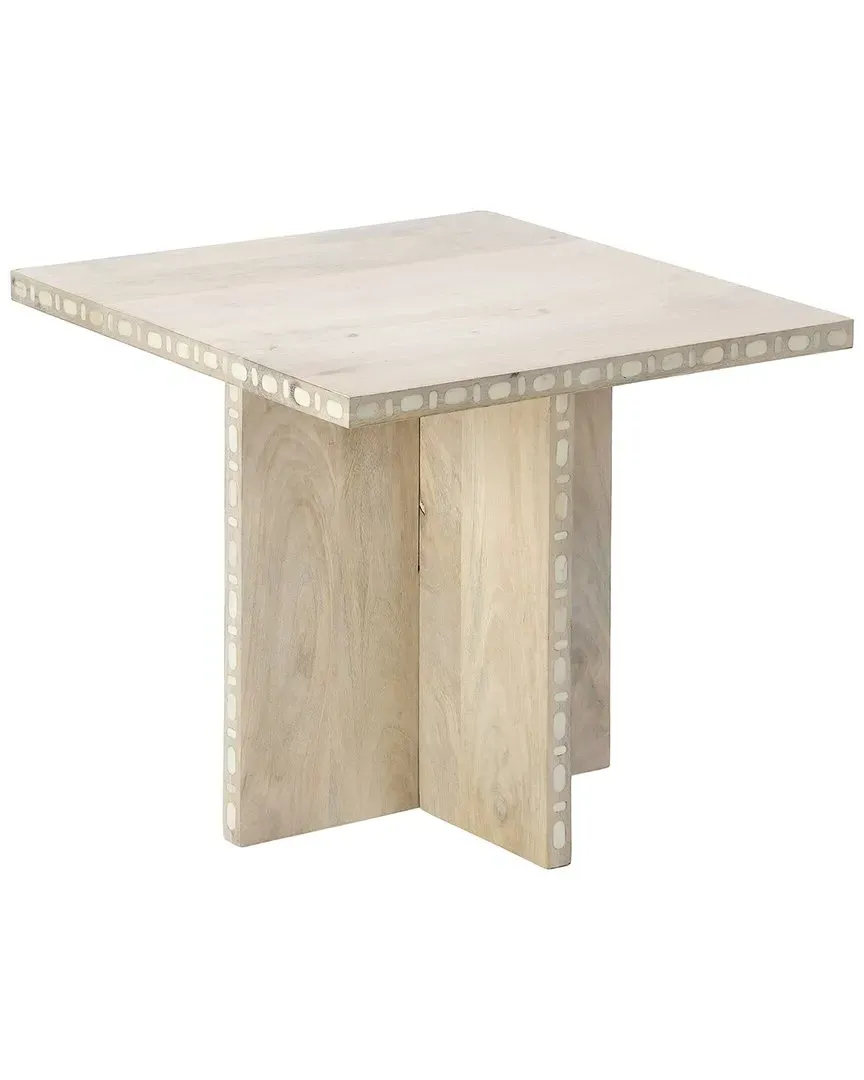 Sama Side Table - White Patina, Mango Wood image