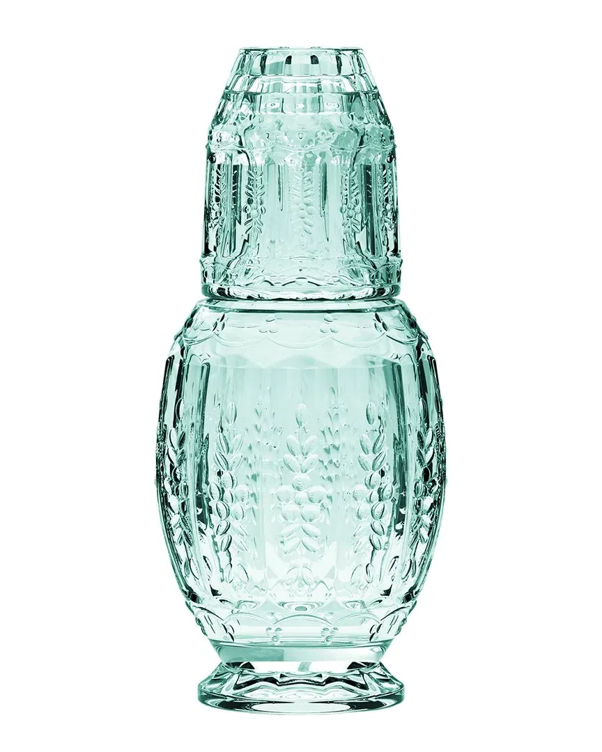 Vintage 2-Piece Carafe Set - Green, Glass