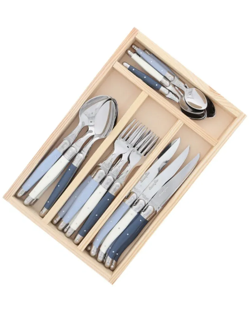 Atelier Mix 24pc Flatware Set - Blue, Stainless Steel image