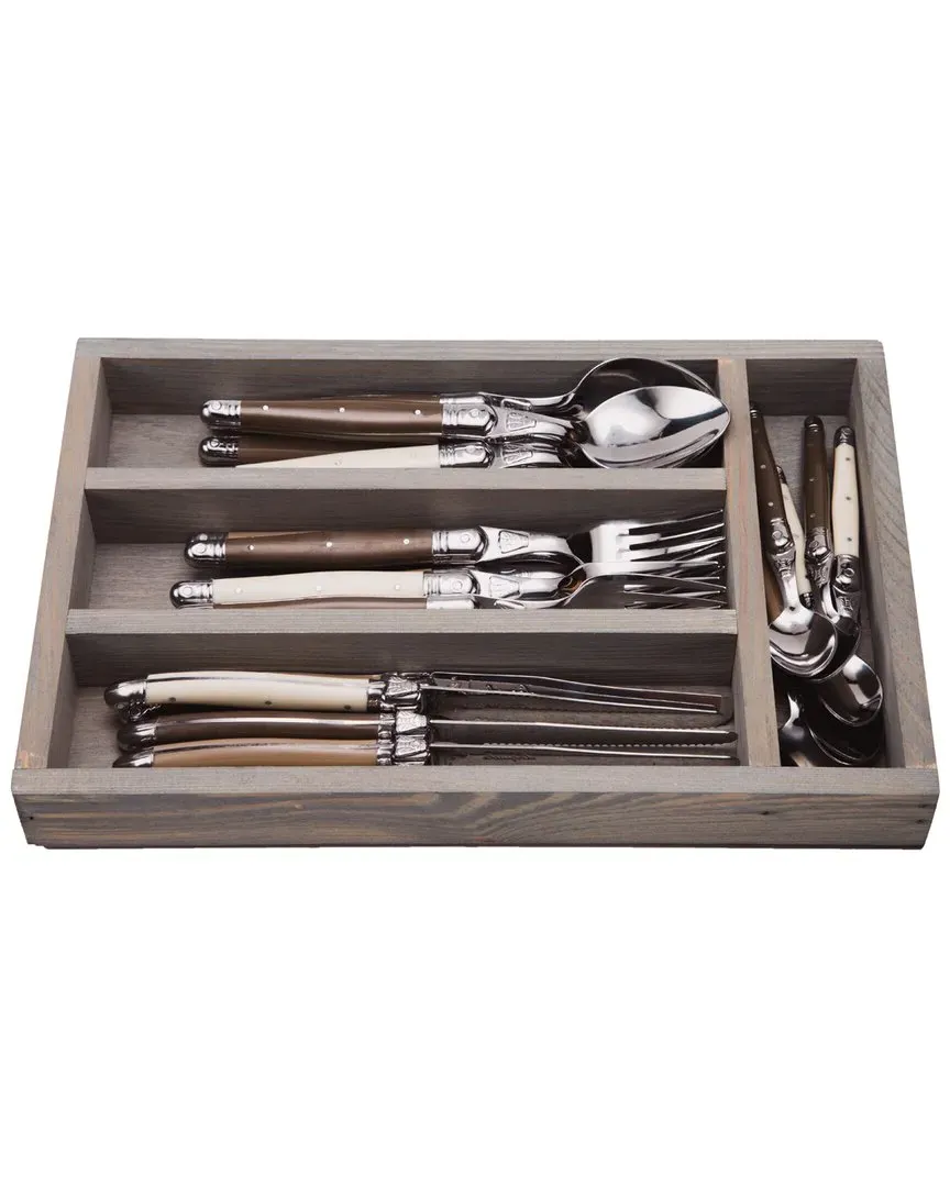 Laguiole 24pc Flatware Set - Multicolored, Stainless Steel