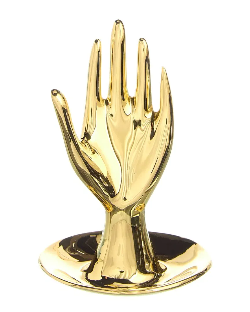 Brass Hand Ring Holder - Brass image
