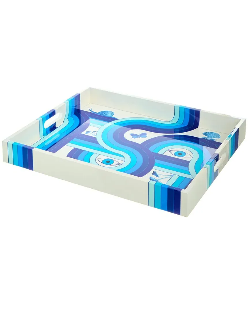 Druggist Lacquer Tray - Blue image