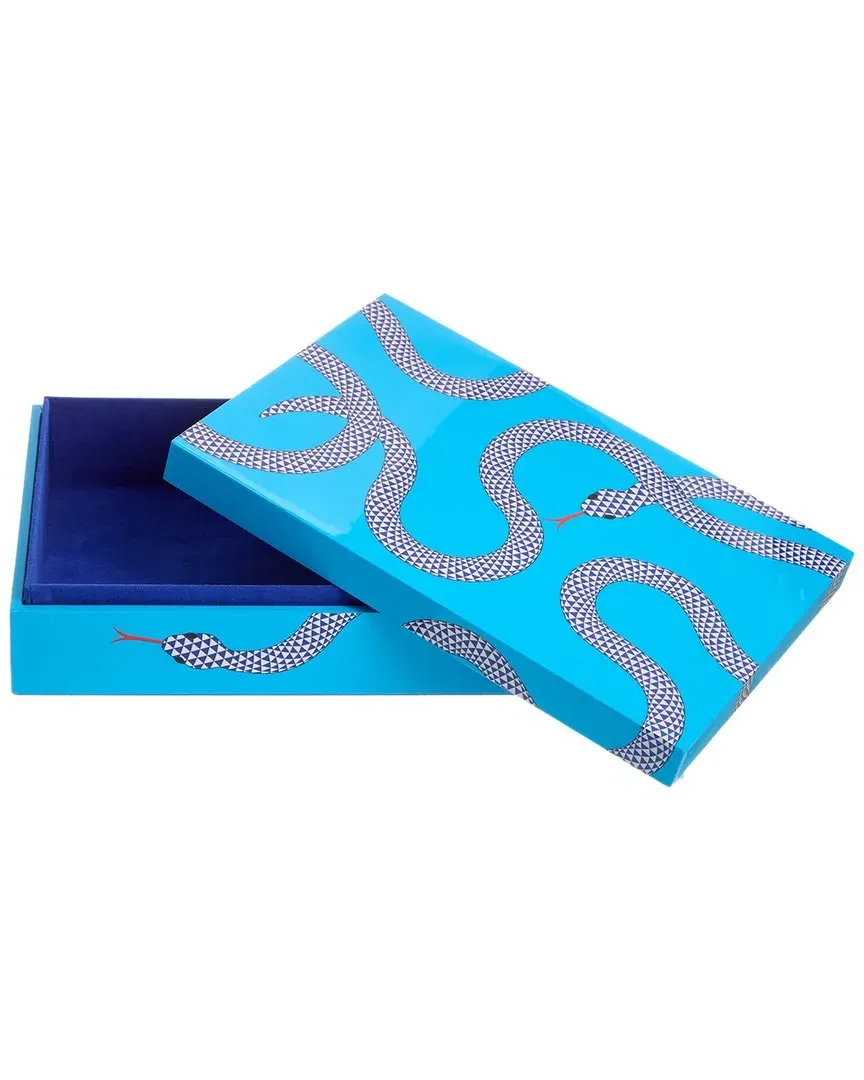 Eden Large Lacquer Box - Blue