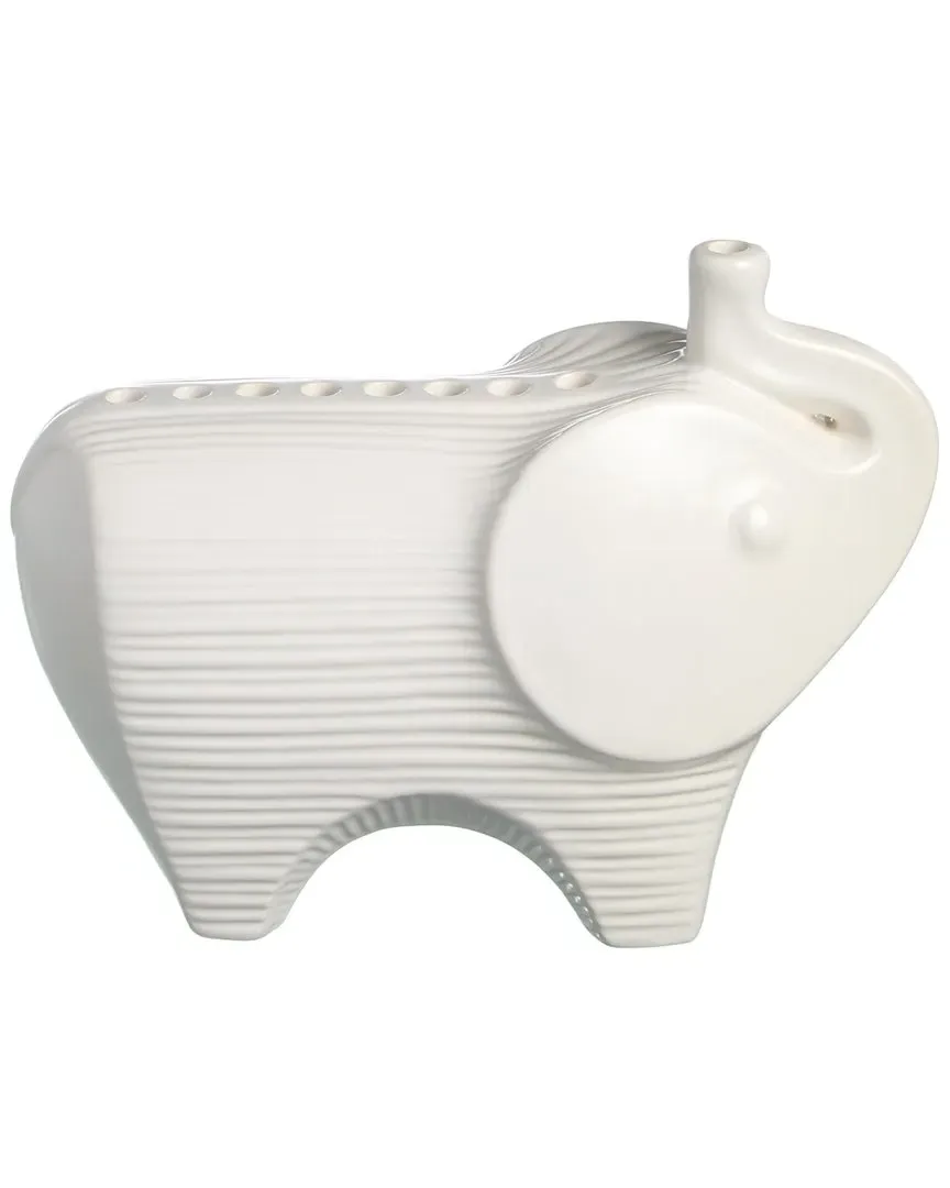 Elephant Menorah - White image