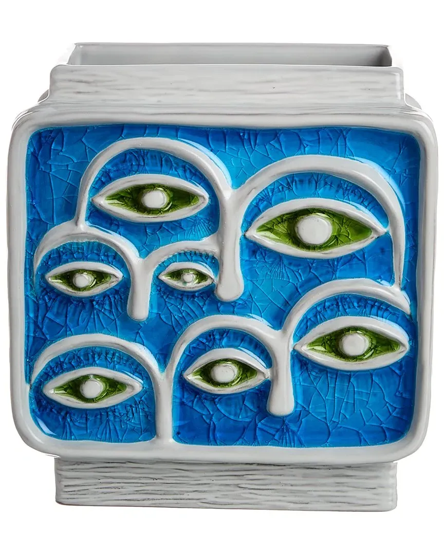 Glass Menagerie Eyes Vase - Blue, Stoneware image
