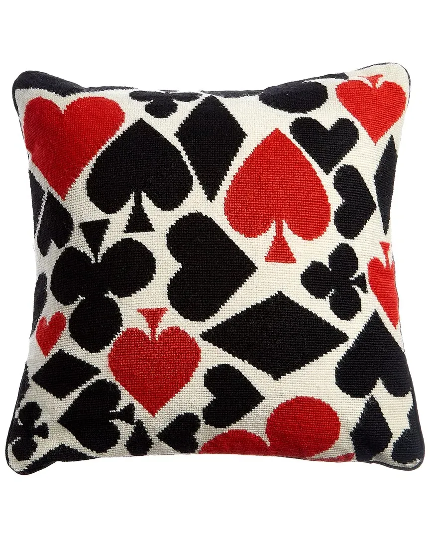 Kit Dealer's Choice Full Deck Needlepoint Pillow - Black
