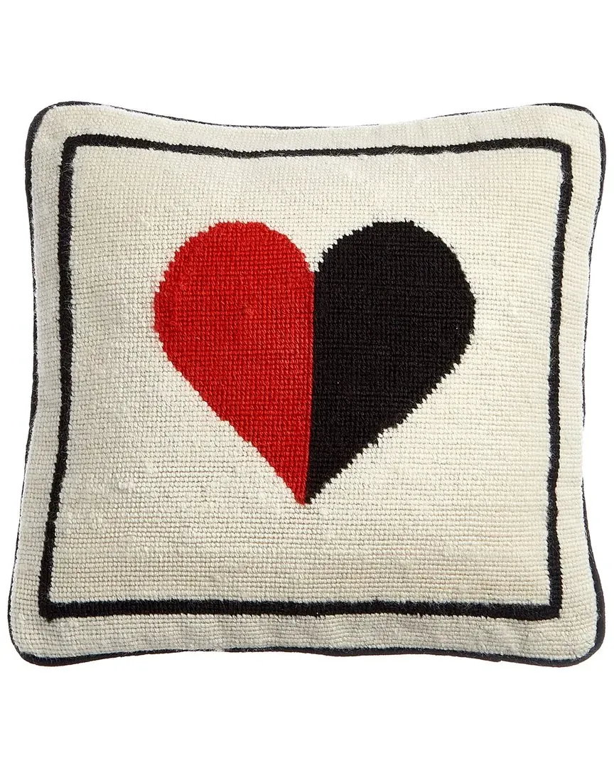 Kit Dealer's Choice Hearts Needlepoint Pillow - Black