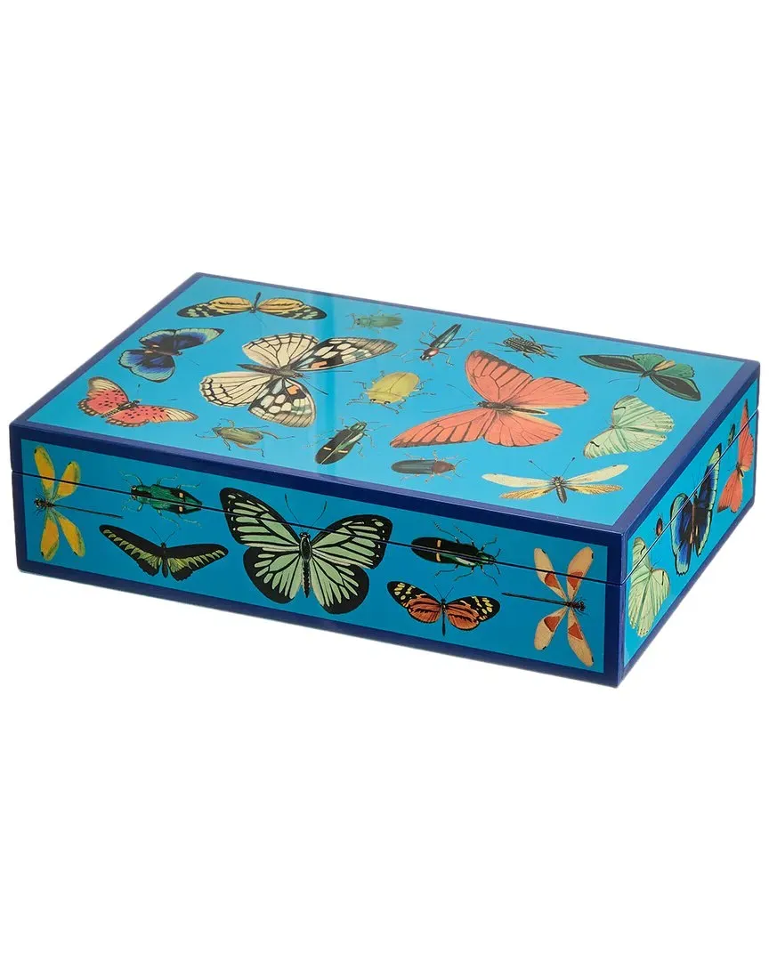 Large Botanist Lacquer Box - Blue