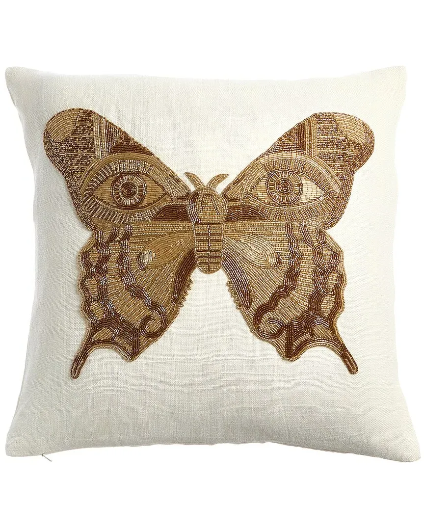 Muse Butterfly Throw Pillow - White image
