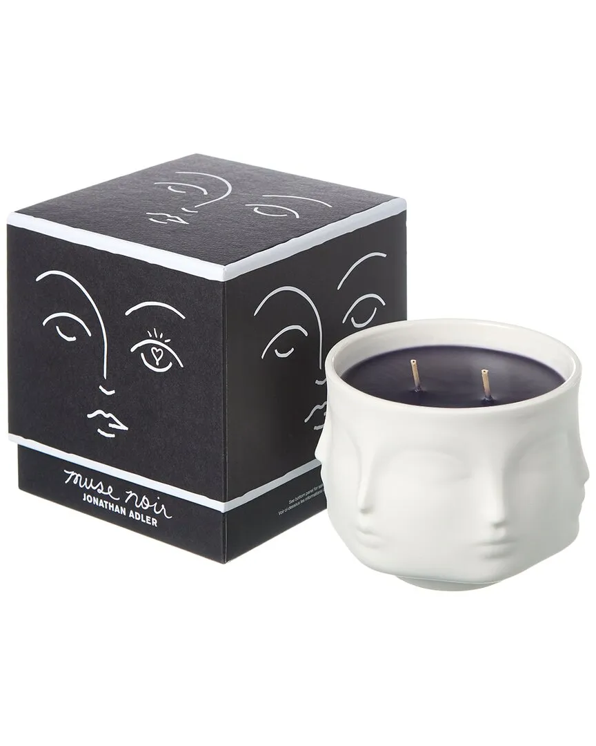 Muse Noir Ceramic Candle - Black, Porcelain