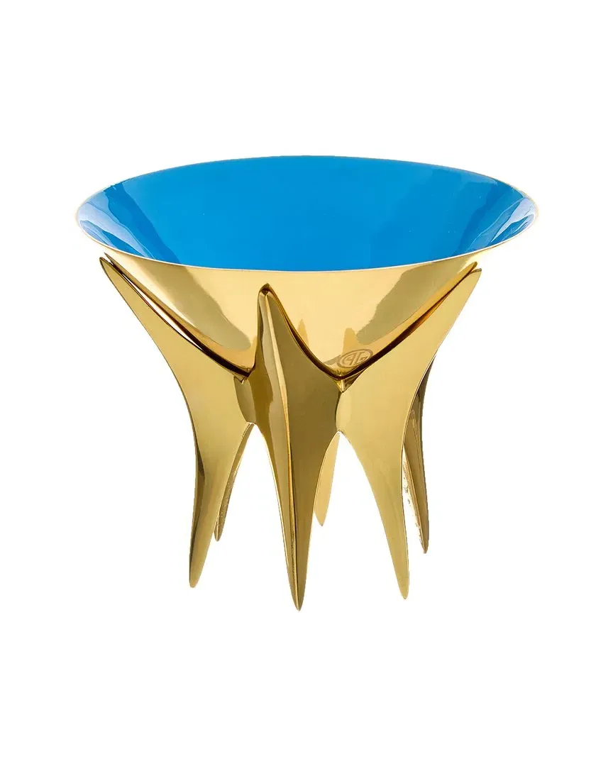 Oscar Large Bowl - Blue, Brass image