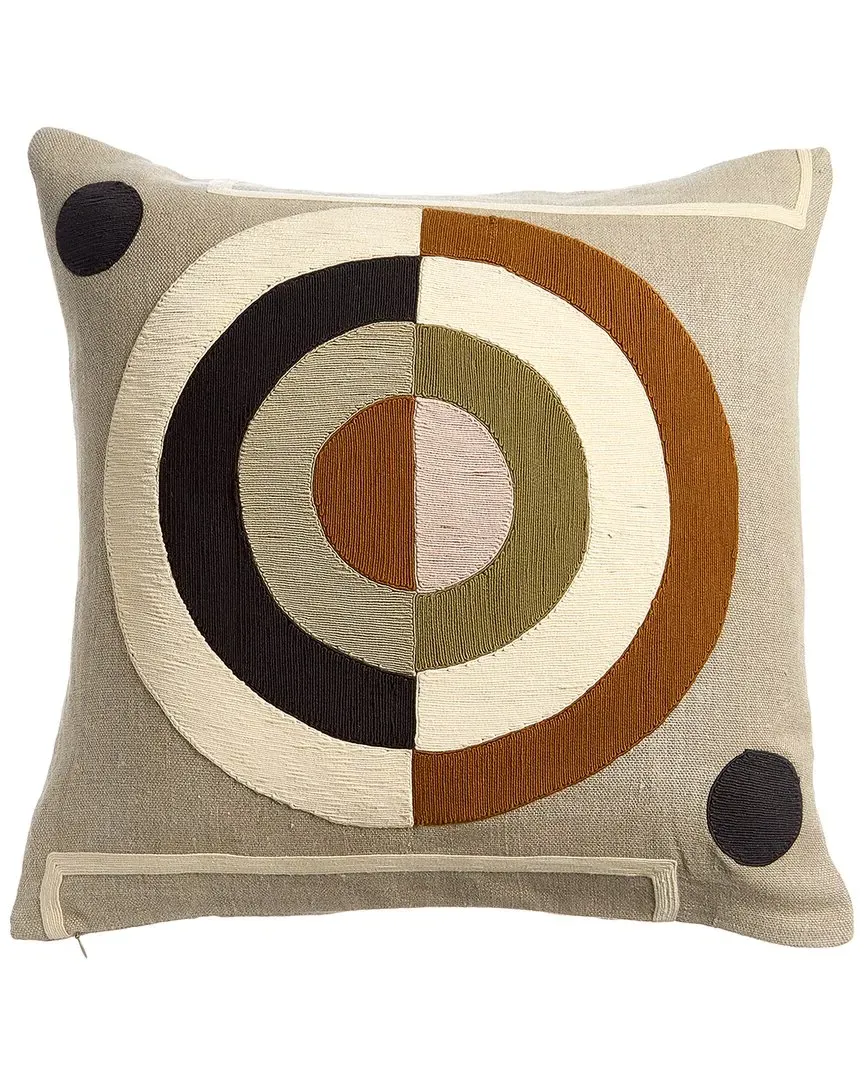 US Kit Monterey Bullseye Pillow - Neutral, Linen