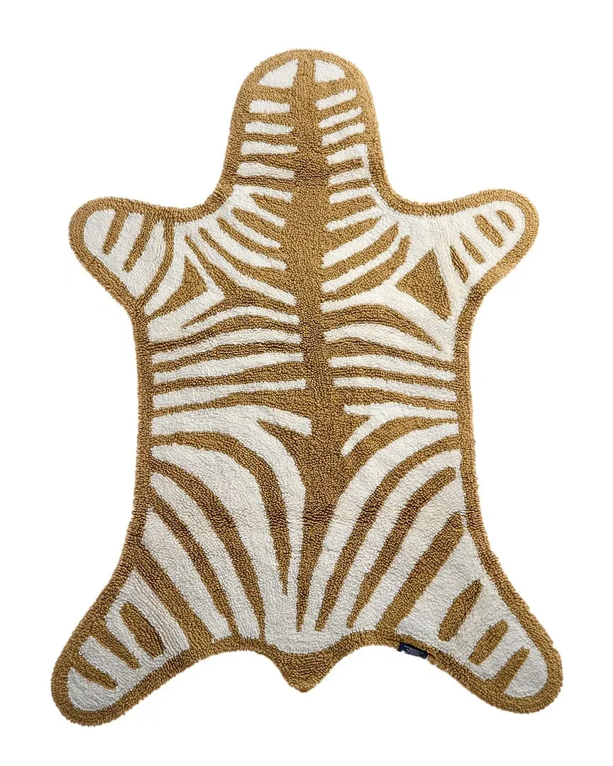 Zebra Reversible Bath Mat - Camel, Cotton