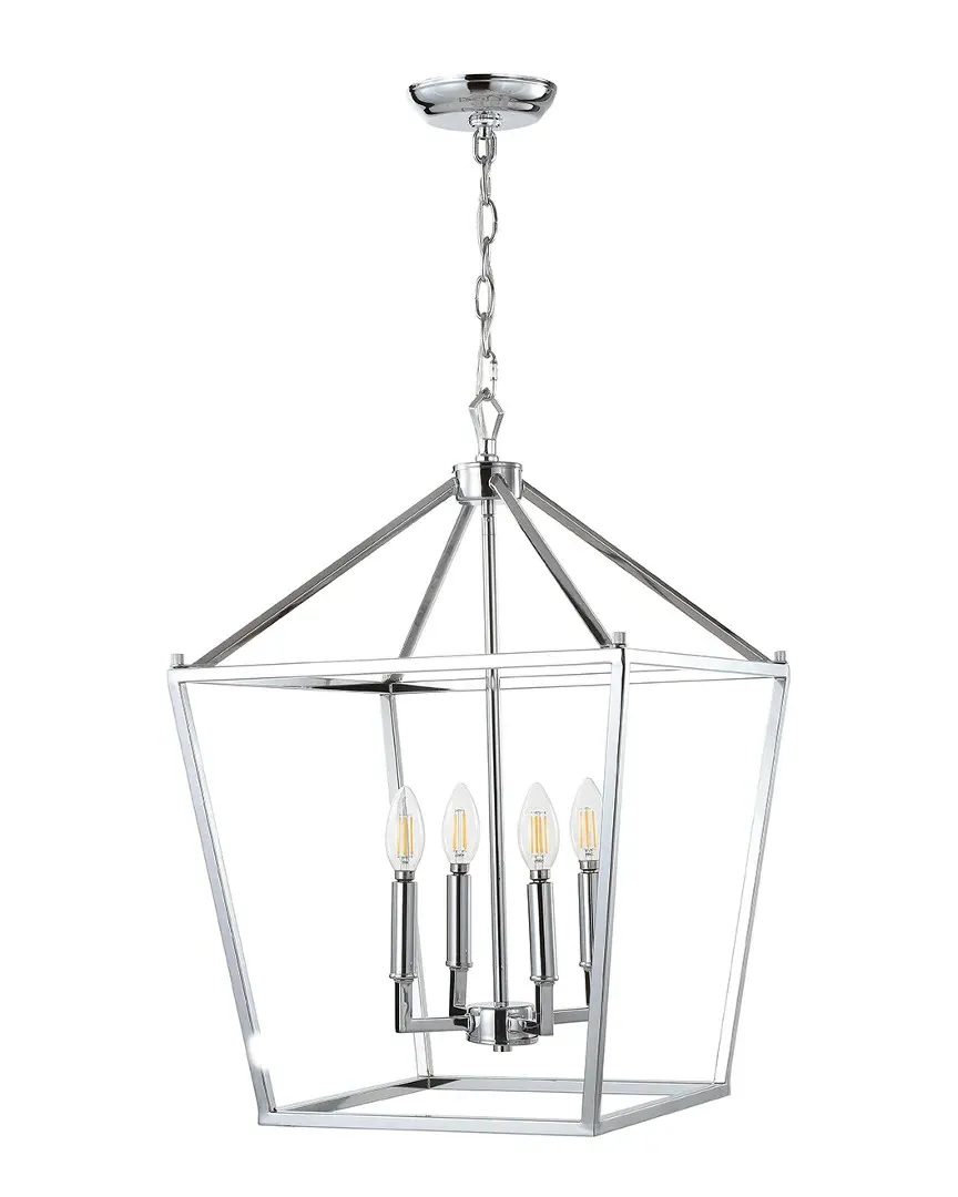4-Light Pagoda Pendant - Chrome