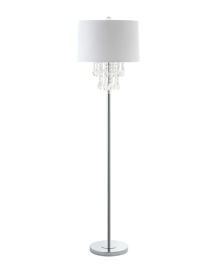 Abigail 61in Crystal Metal LED Floor Lamp - Chrome