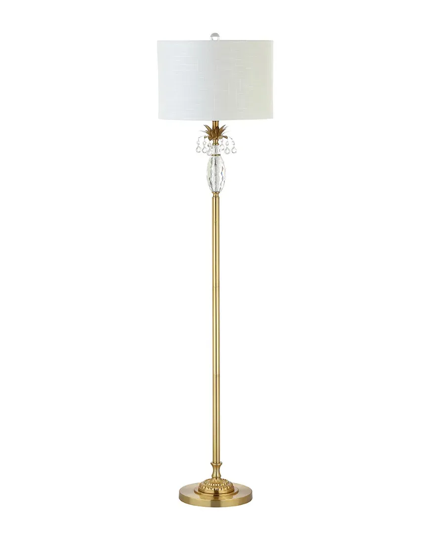 Adalyn 61in Crystal Metal LED Floor Lamp - Brass Gold