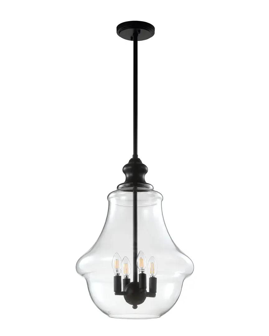 Adam 16in Adjustable Metal Glass LED Pendant - Bronze