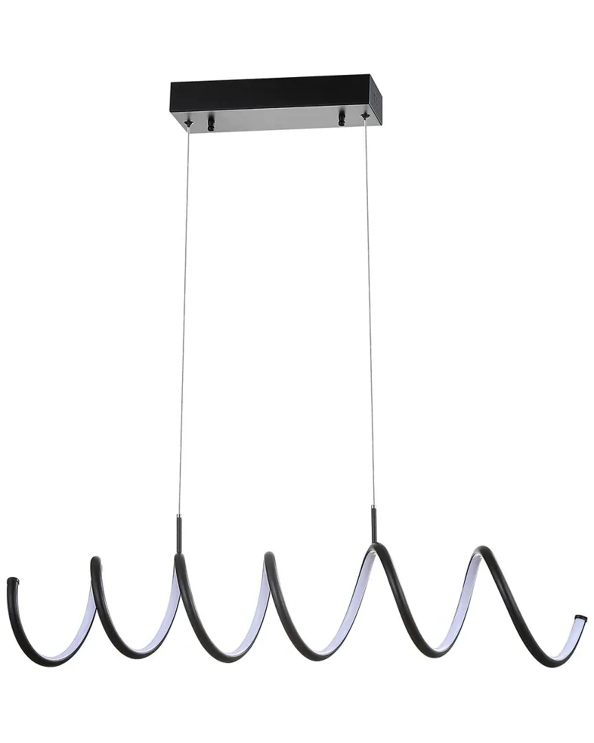 Ali 31in Dimmable Adjustable LED Linear Pendant - Black image