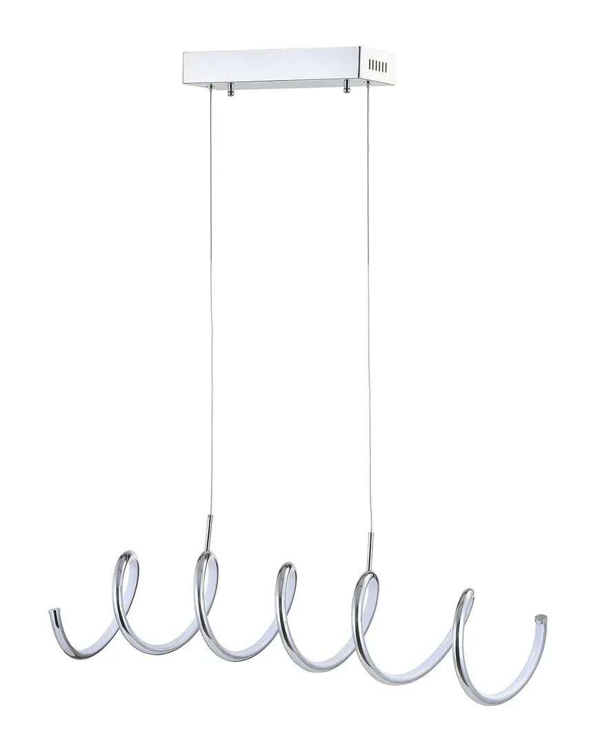 Ali 31in Dimmable Adjustable LED Linear Pendant - Chrome