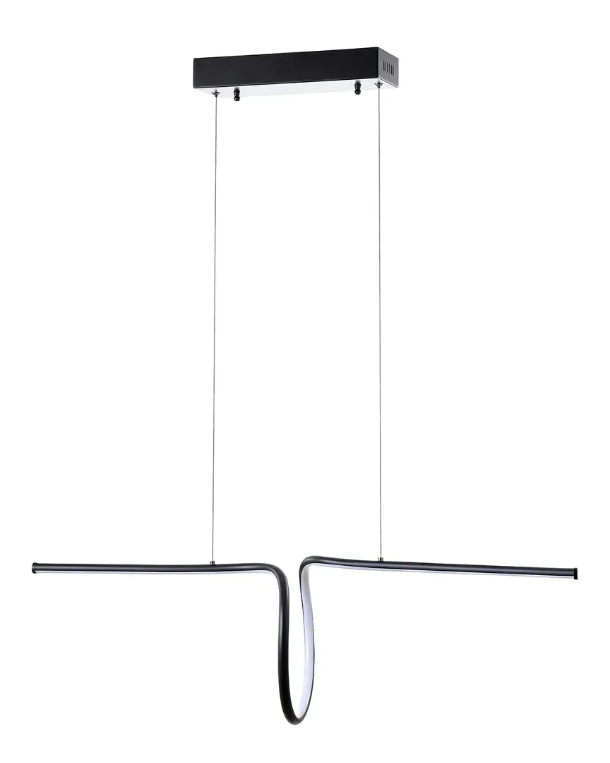 Ali 34.5in Dimmable Adjustable LED Linear Pendant - Black image