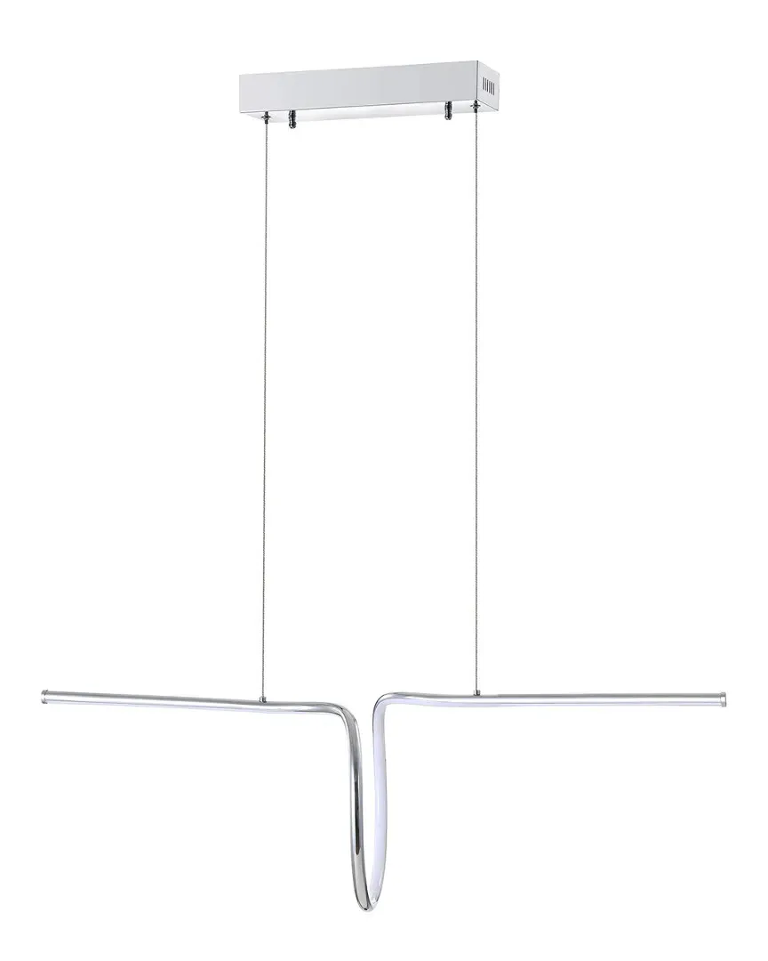 Ali 34.5in Dimmable Adjustable LED Linear Pendant - Chrome