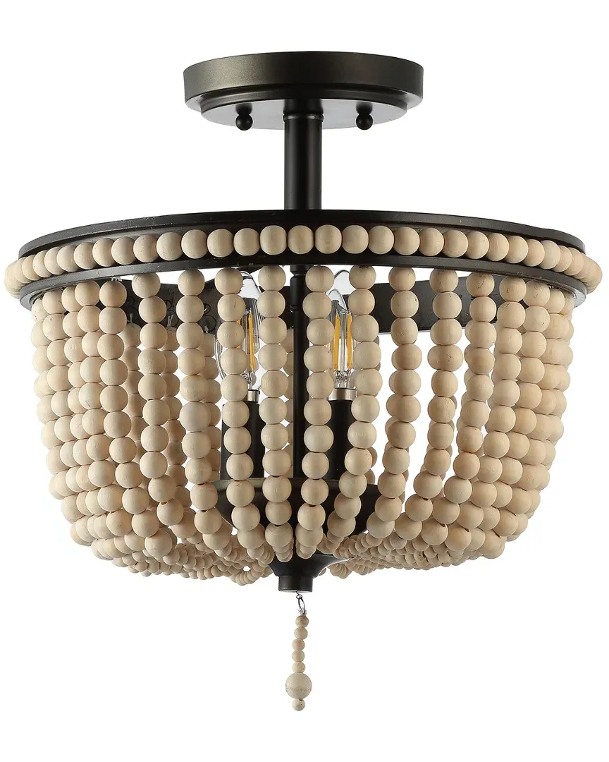 Allie 3-Light Flush Mount - Black, Metal image