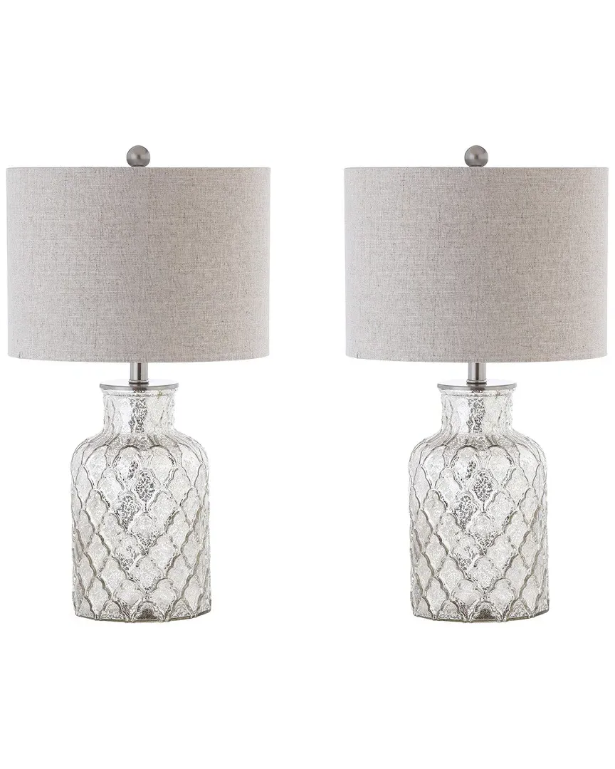 Alvord LED Glass Table Lamps Set of 2 - Mercury Silver image